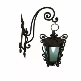 Wrought Iron Lantern Light 3d model