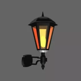 Vintage Wall Lamp Wrought Iron Material 3d model
