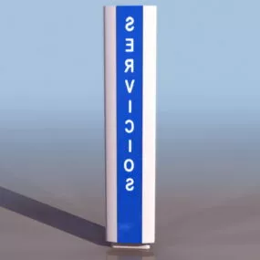 Public Wc Panel 3d model