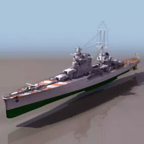 Watercraft Ww2 Italian Cruiser 3d model