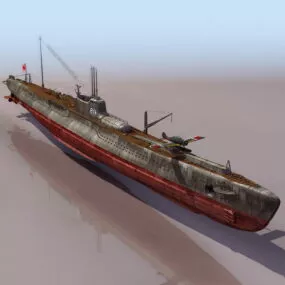Watercraft Wwii Japanese Submarine 3d model