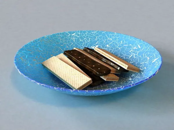 Wafer Cookies 3d model Wafer Cookies 3d model
