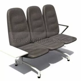 Furniture Waiting Chairs 3 Seats 3d model