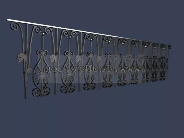 Wall Iron Railings Design 3d model Wall Iron Railings Design 3d model