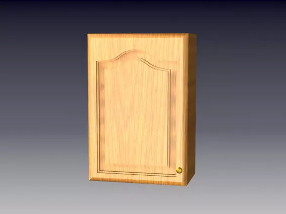 Wooden Wall Cupboard 3d model Wooden Wall Cupboard 3d model