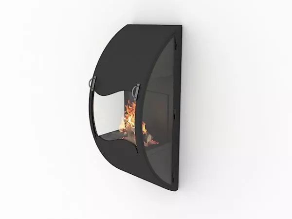 Modern Fireplace With Marble Stand 3d model
