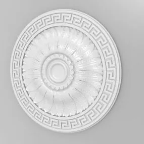 Wall Flower Medallion Decoration 3d model