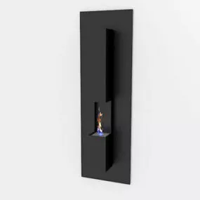 Wall Gas Fireplace For Home 3d model