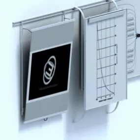 Office Wall Hang Whiteboard 3d model