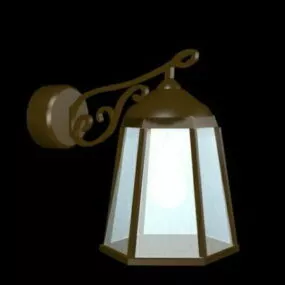 Home Wall Lantern Light Fixture 3d model