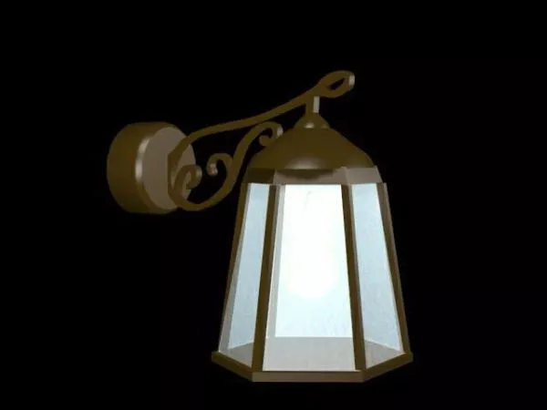 Home Wall Lantern Light Fixture 3d model Home Wall Lantern Light Fixture 3d model