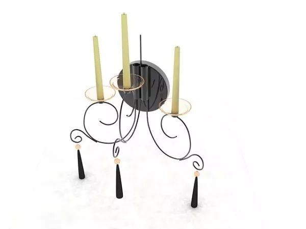 Candlestick Round Holder 3d model