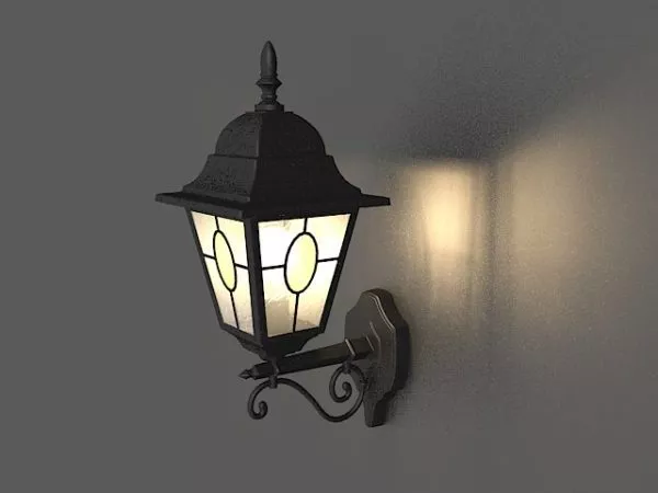 Sconce Lamp Minimalist Rectangular Shade 3d model