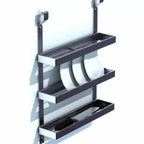 Kitchen Wall Mounted Racks 3d model