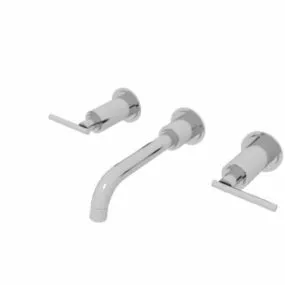 Wall Mounted Water Faucet Set 3d model