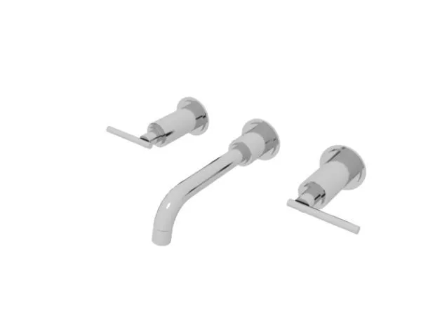 Wall Mounted Water Faucet Set 3d model Wall Mounted Water Faucet Set 3d model