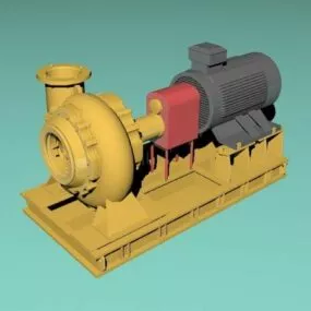 Industrial Water Turbine Generator 3d model