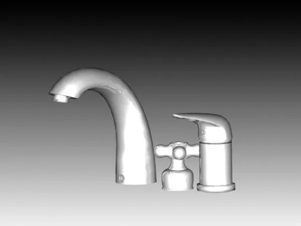 Old Brass Faucet 3d model