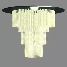 Living Room Waterfall Crystal Chandelier 3d model