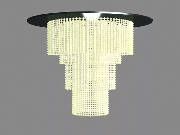Living Room Waterfall Crystal Chandelier 3d model Living Room Waterfall Crystal Chandelier 3d model