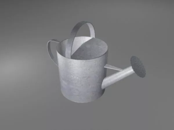 Trash Can Plastic Material 3d model