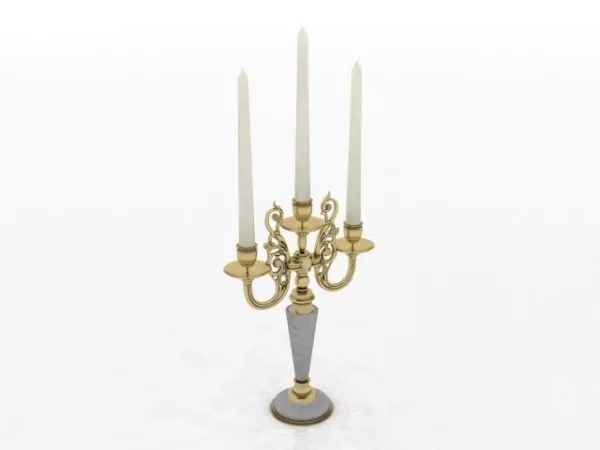 Flower Candle 3d model