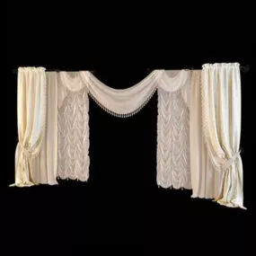 Wedding Decoration Window Drapes 3d model