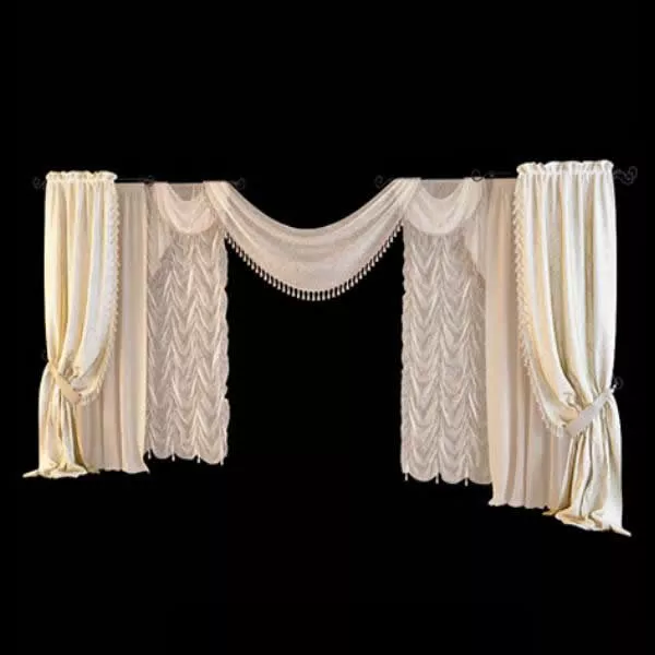 Wedding Decoration Window Drapes 3d model Wedding Decoration Window Drapes 3d model