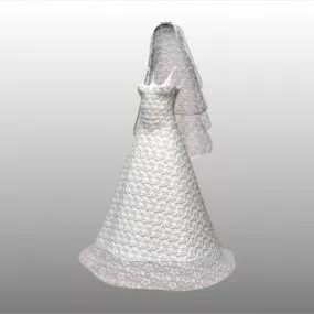 Women Wedding Dress 3d model