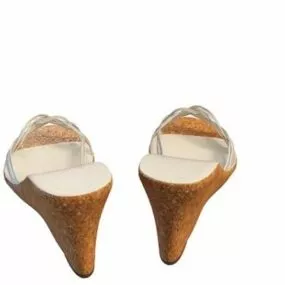 Fashion Wedge Heels Slippers Sandals 3d model