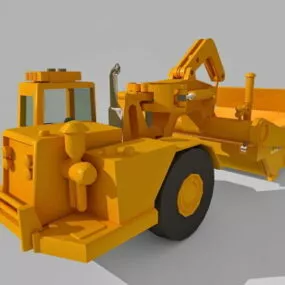 Industrial Wheel Elevating Scraper 3d model