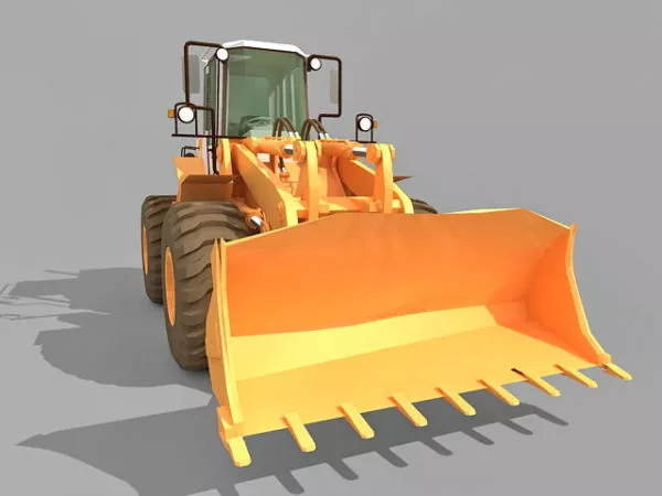 Old Bulldozer Truck 3d model