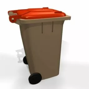 Street Wheelie Bin Waste 3d model