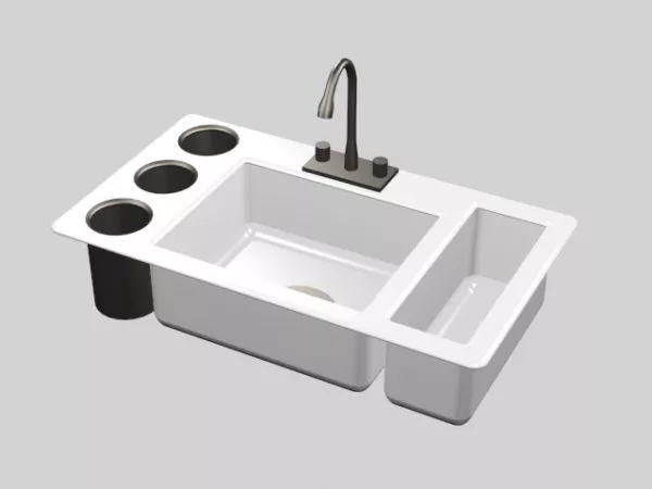 Porcelain Sink 3d model