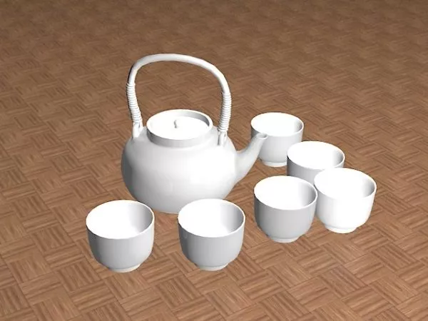 Rustic Cast Iron Teapot 3d model