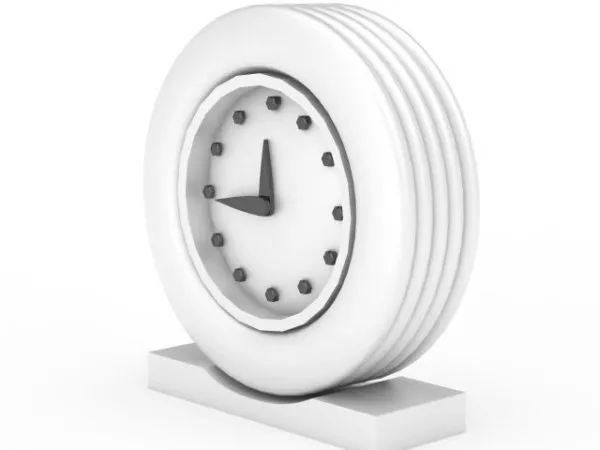 Home White Clock 3d model Home White Clock 3d model