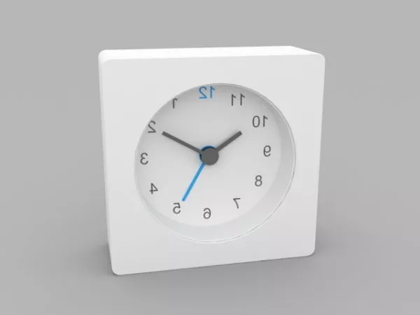 Small Steel Alarm Clock 3d model
