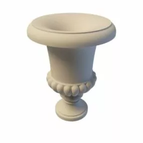 White Stone Grecian Planter 3d model