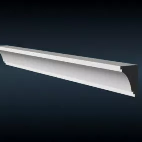 House White Crown Molding 3d model