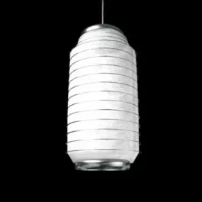 White Fabric Lamp Shade 3d model