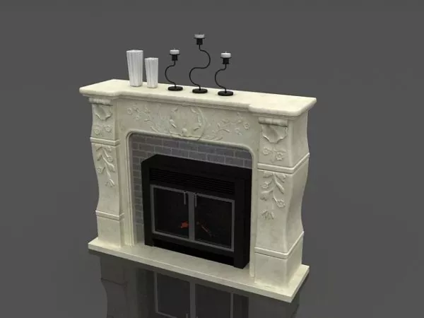 Antique Gold Candlestick 3d model