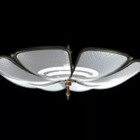 White Flower Shape Ceiling Pendant Light 3d model