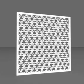 Metal Fretwork Panel 3d model
