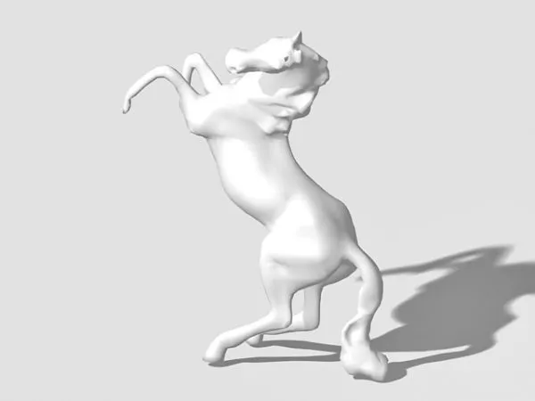 Ancient Statue European Lion 3d model