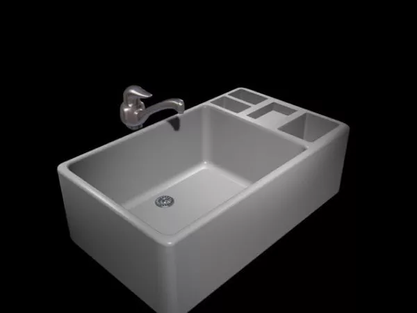 Marble Sink With Tap 3d model