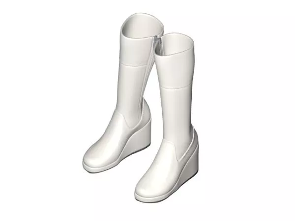 Boots Black Leather 3d model
