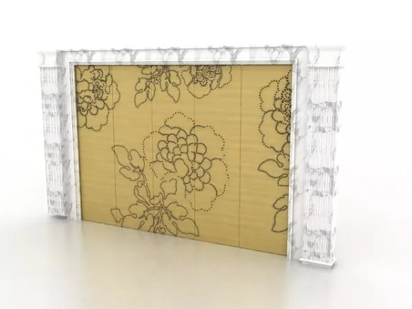 White Marble Home Feature Wall 3d model White Marble Home Feature Wall 3d model