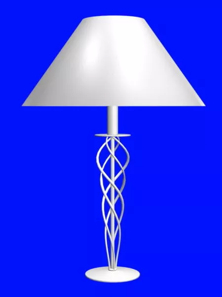 White Metal Table Lamp Furniture 3d model White Metal Table Lamp Furniture 3d model