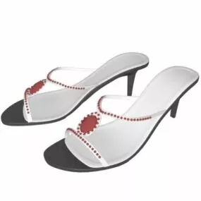 W Omen Mule Sandals 3d model