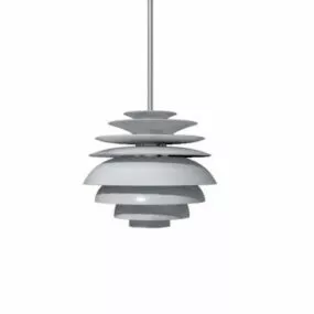 Modern Plastic Pendant Light 3d model